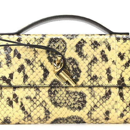 Bottega Veneta Snakeskin Long Andiamo Top Handle Clutch 8 of 10