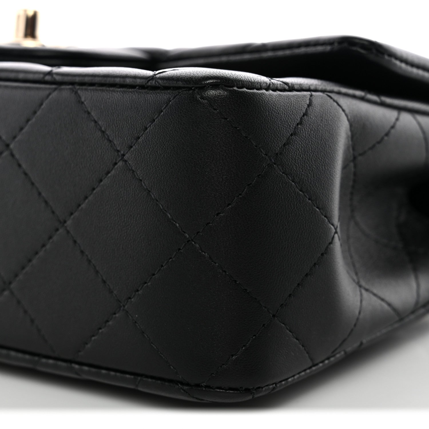 Chanel Lambskin Quilted Mini Top Handle Rectangular Flap Black 10 of 11
