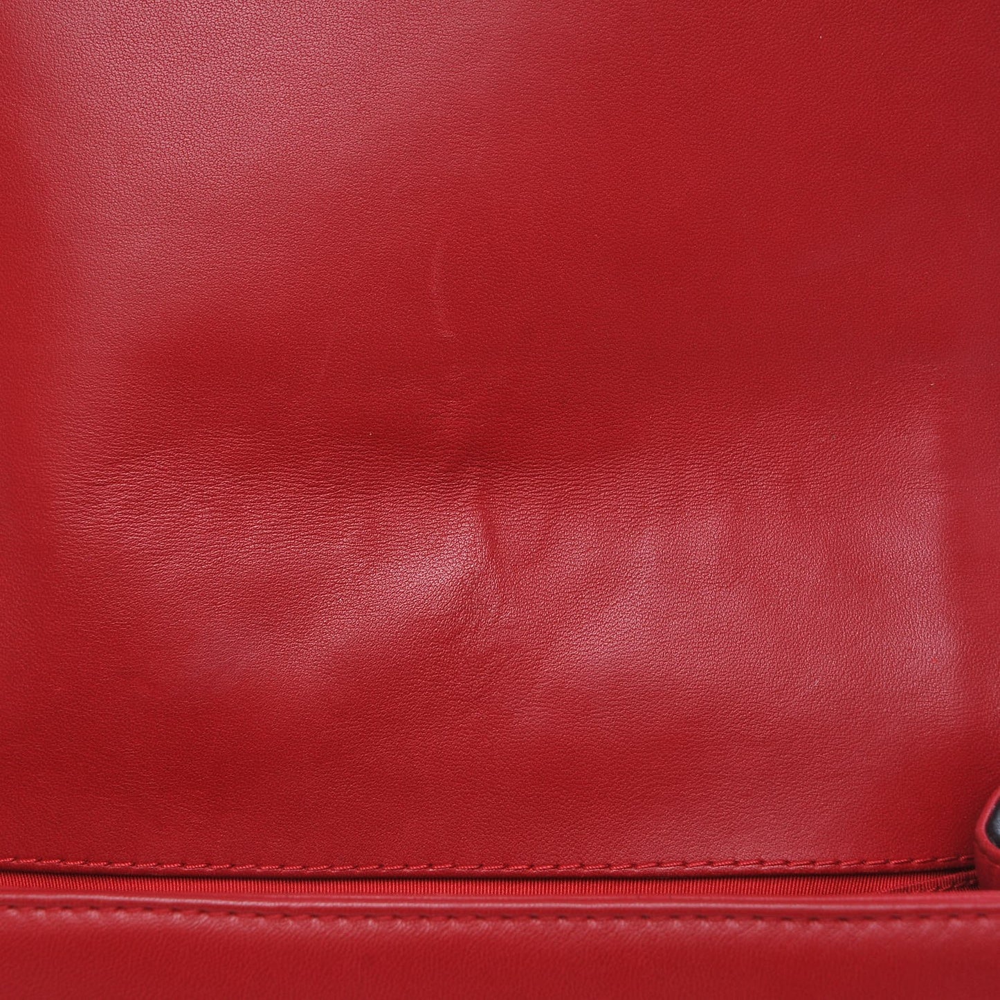 Lambskin Quilted Medium Boy Flap Black Red