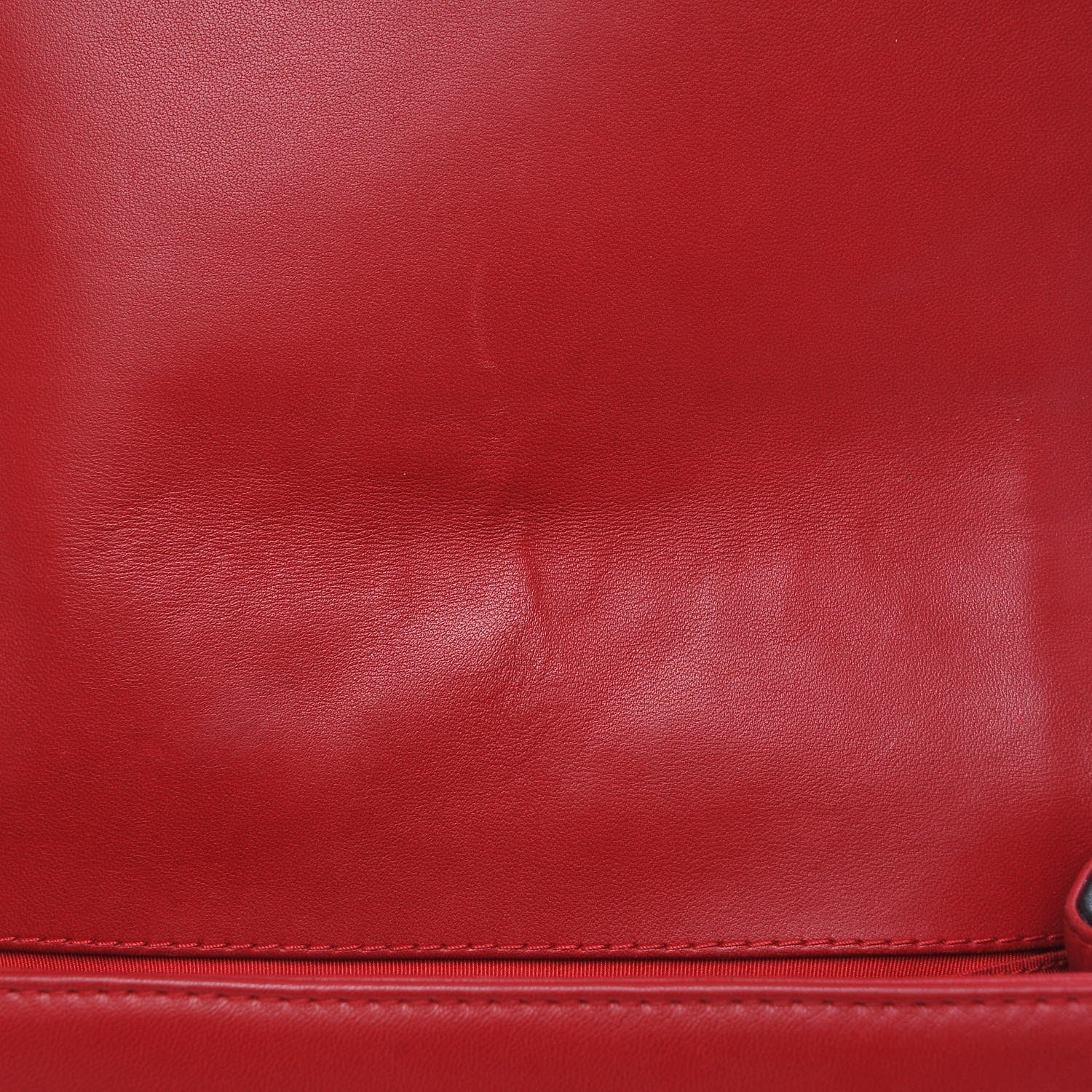 Chanel Lambskin Quilted Medium Boy Flap Black Red 9 of 12