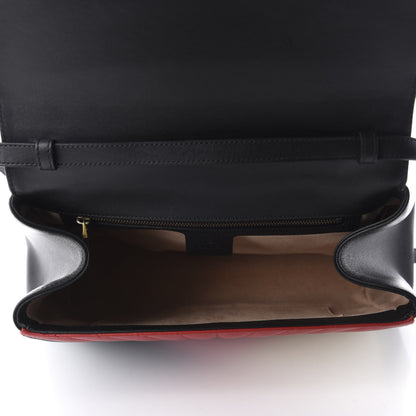 Gucci Calfskin Bamboo Trapuntata Queen Margaret Top Handle Bag Blue Agata Hibiscus Red Mystic White Sugar Pink 6 of 11