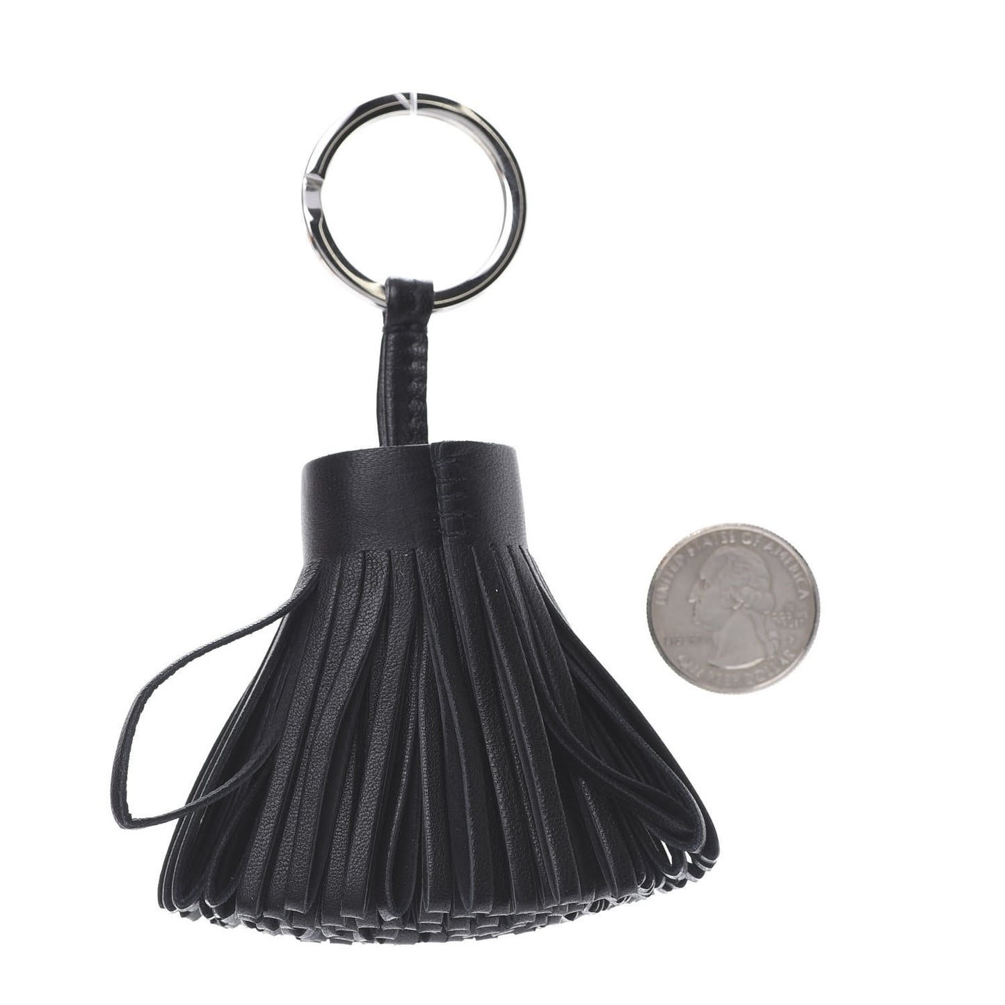 Lambskin Carmen Tassel Key Holder Black