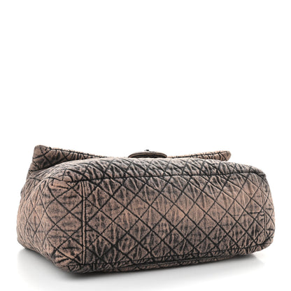 Chanel Denim Quilted Denimpression XXL Flap Rose Clair 4 of 10