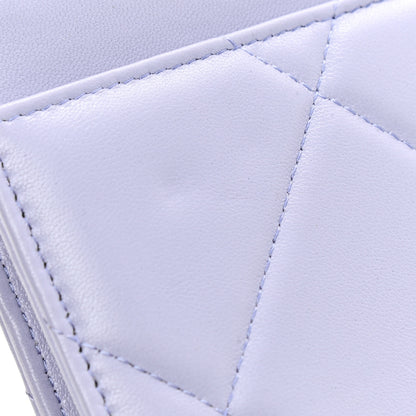 Chanel Lambskin Quilted Chanel 19 Wallet On Chain WOC Light Purple 11 of 12
