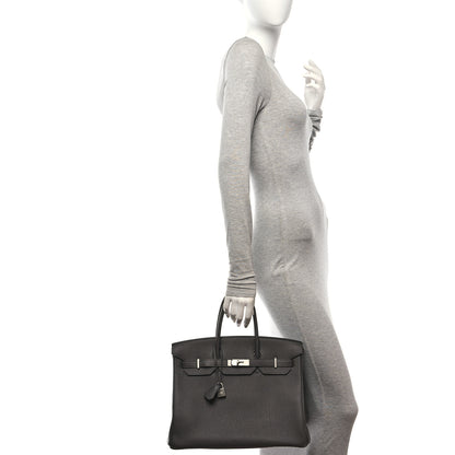 Hermes Togo Horseshoe Birkin 35 Graphite Vert Bengale 2 of 20