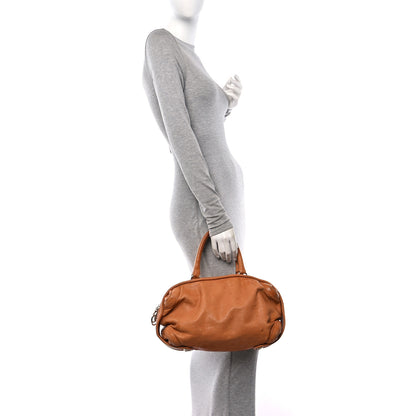 Chanel Calfskin Stitched Bowler Light Brown 3 of 11