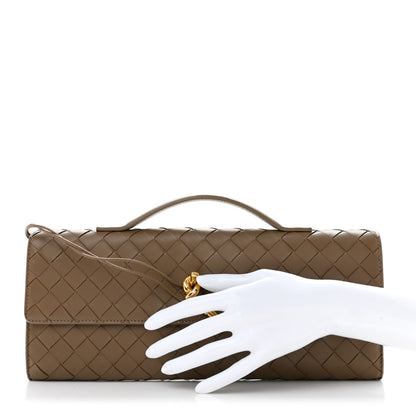 Bottega Veneta Nappa Intrecciato Long Andiamo Top Handle Clutch Pinecone 2 of 8