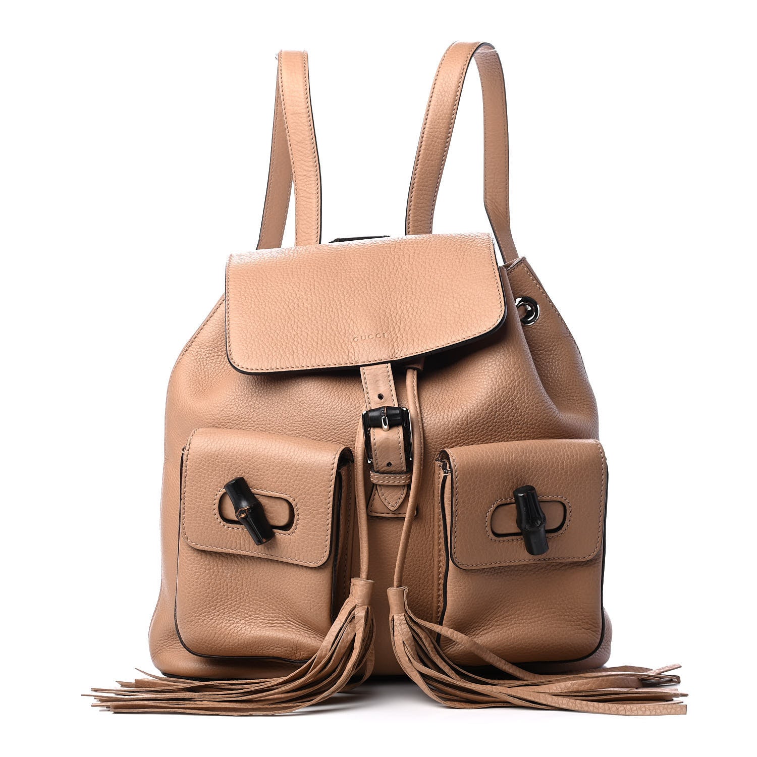 Gucci Cellarius Calfskin Medium Bamboo Backpack Camelia 1 of 10