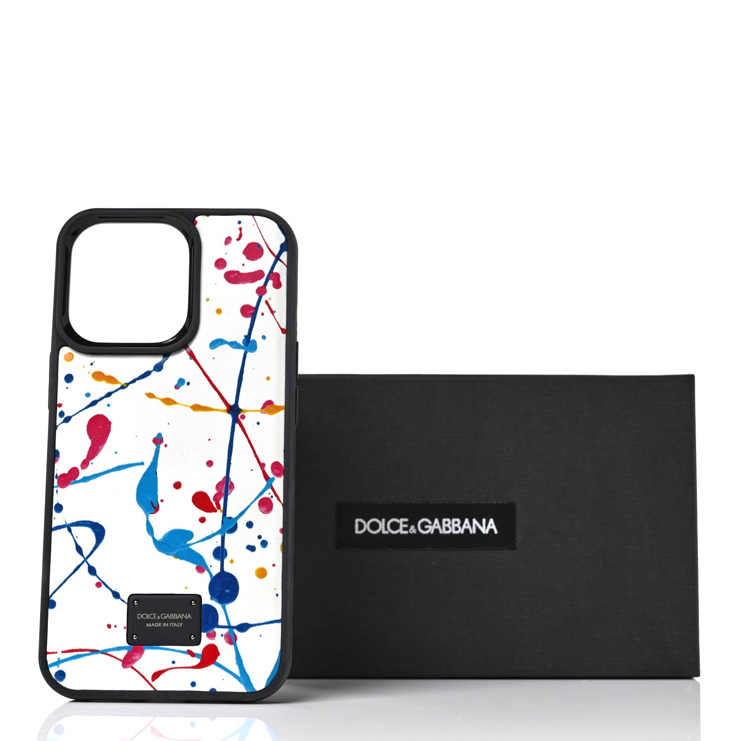 Dolce & Gabbana Calfskin Printed Color Splash IPhone 13 Pro Max Cover Multicolor 4 of 4