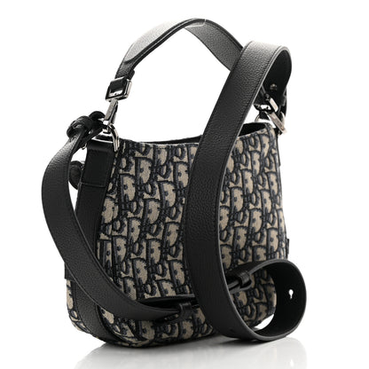 Christian Dior Oblique Mini Soft Saddle Bag Beige Black 2 of 12