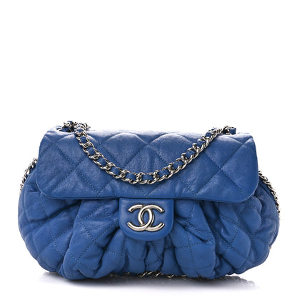 Chanel Washed Lambskin Quilted Medium Chain Around Messenger Blue 1 of 12