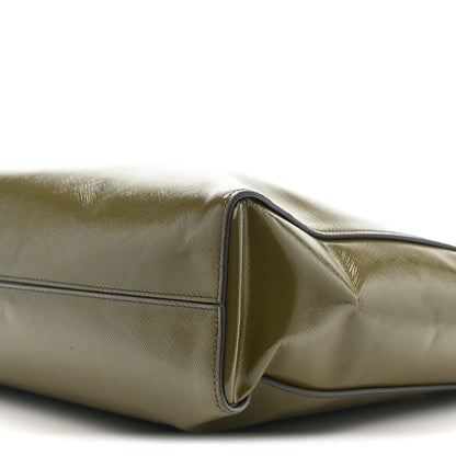 Prada Saffiano Vernice Shopping Tote Militare 10 of 21