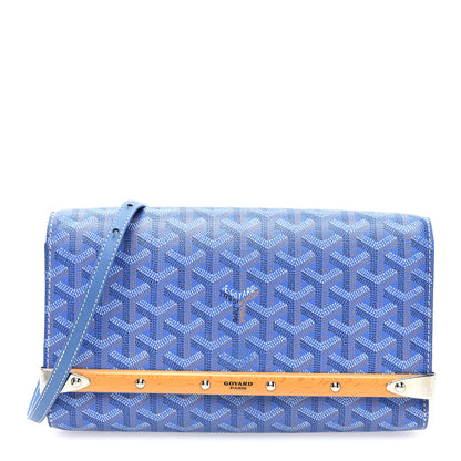 Goyard Goyardine Monte Carlo Bois Clutch With Strap Sky Blue 1 of 9