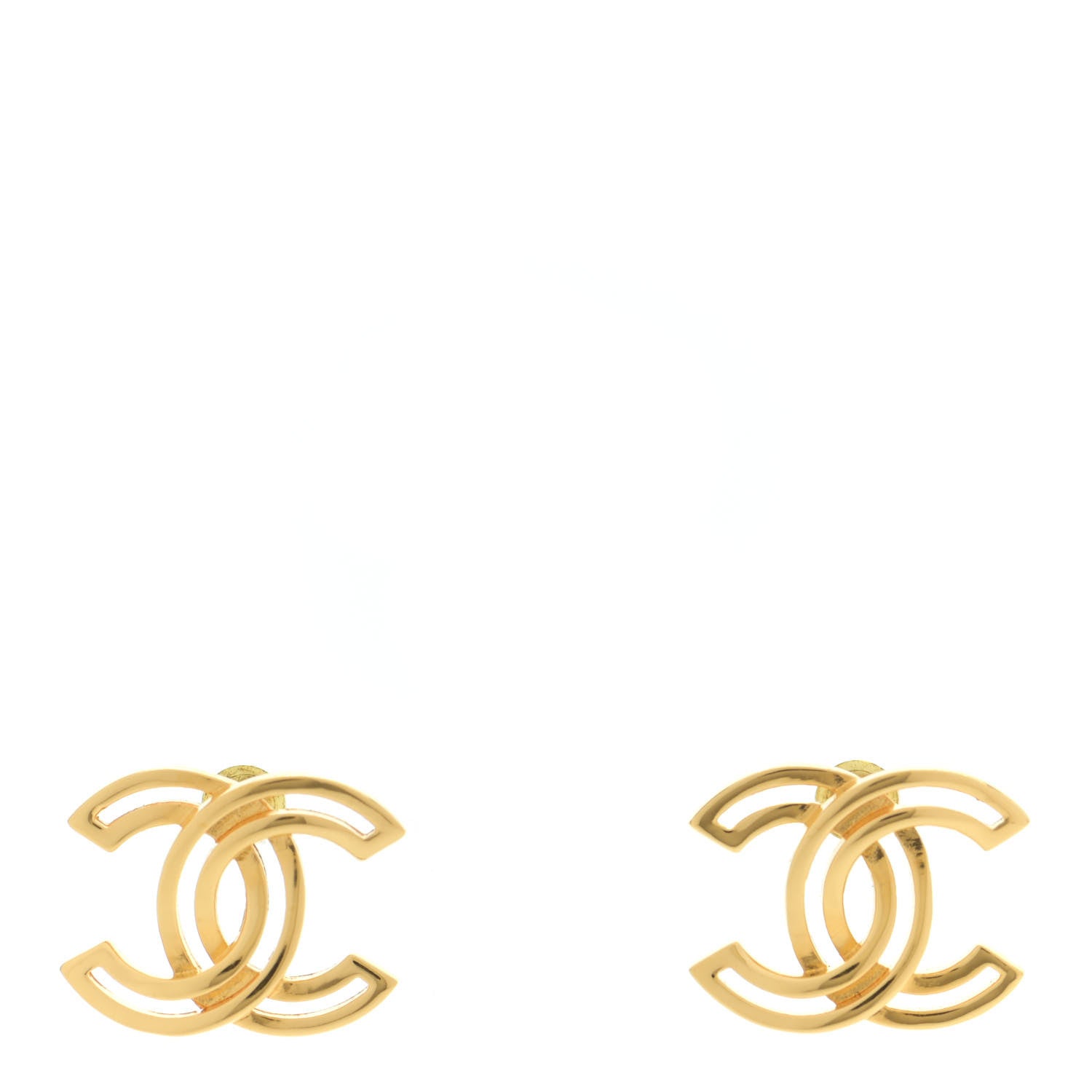 Chanel Metal Obazine CC Earrings Gold 1 of 5