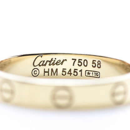 Cartier 18K Yellow Gold 3.5mm LOVE Wedding Band Ring 58 8.5 4 of 5