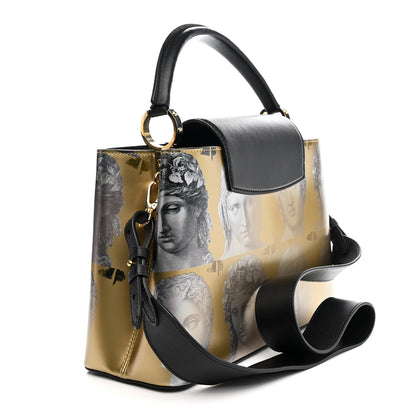 Louis Vuitton X FORNASETTI Calfskin Fornasetti Capucines MM Gold 3 of 10