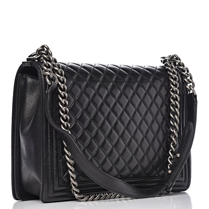 Chanel Calfskin Quilted Large Boy Flap Black 3 of 20