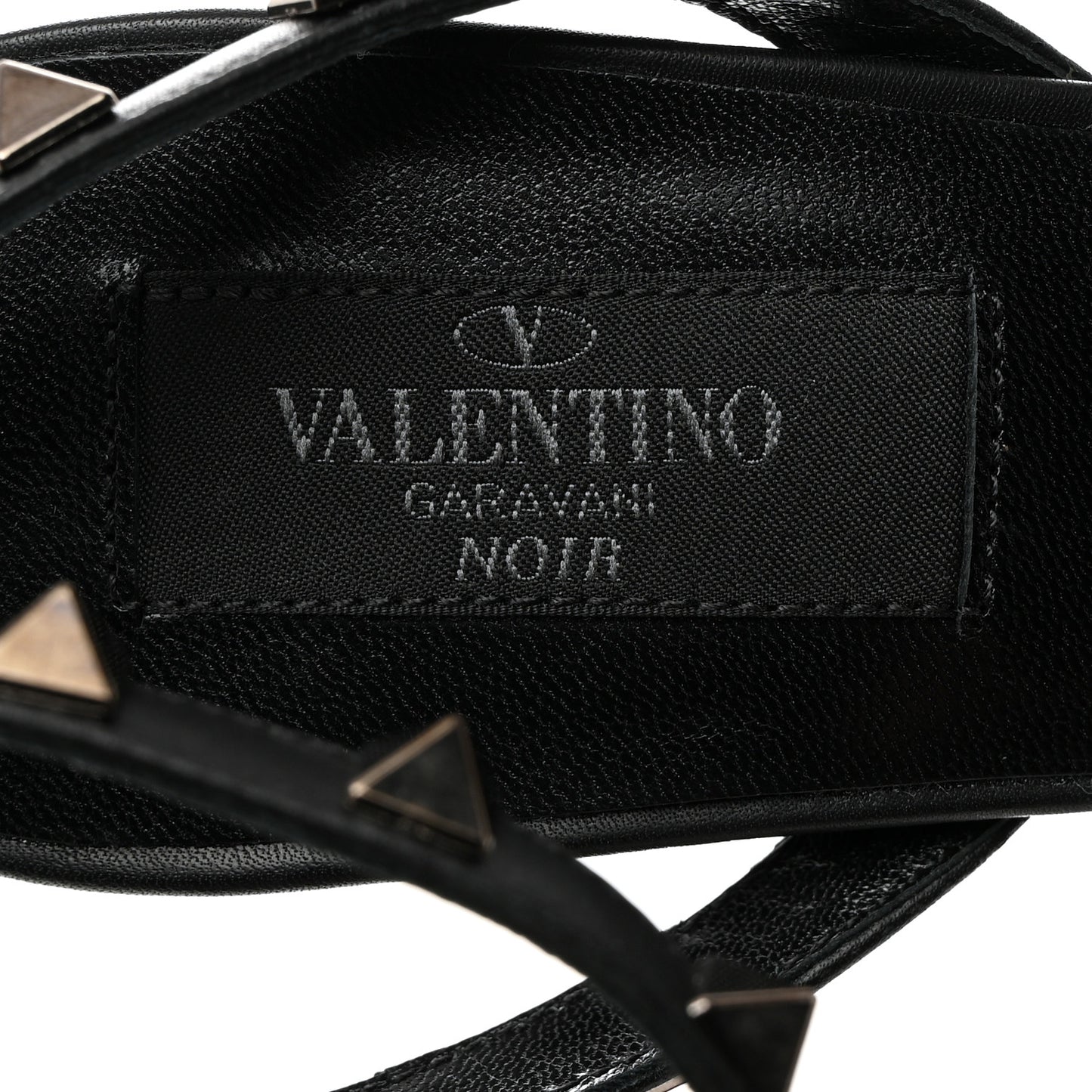 Nappa Rockstud Ankle Strap 100mm Sandals 37.5 Black