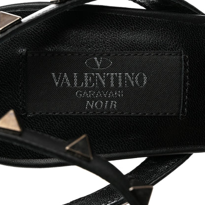 Valentino Garavani Nappa Rockstud Ankle Strap 100mm Sandals 37.5 Black 6 of 8