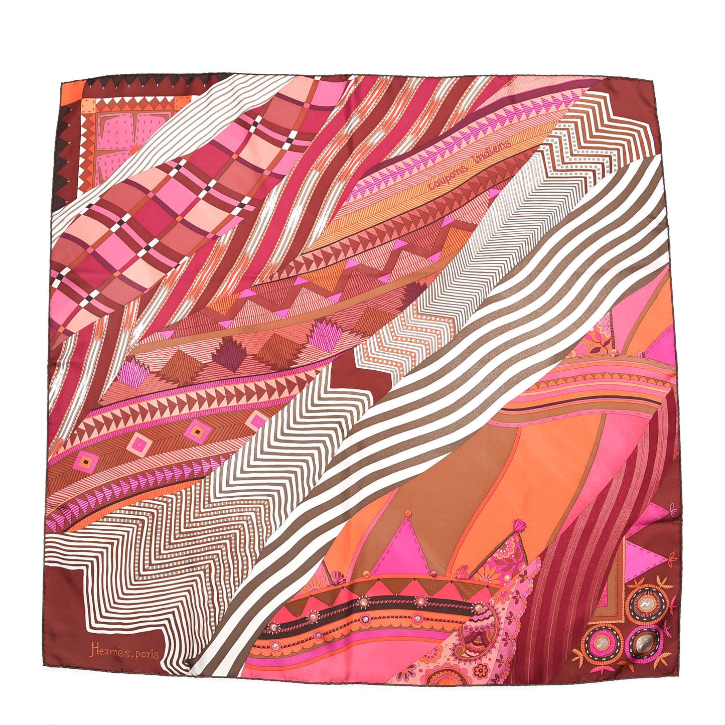 Silk Coupons Indiens Scarf 90