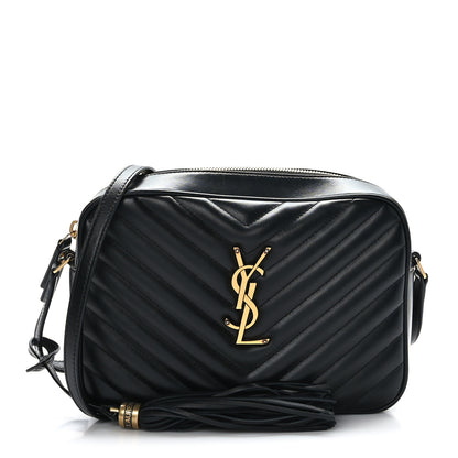 Saint Laurent Calfskin Matelasse Monogram Lou Camera Bag Black 1 of 9