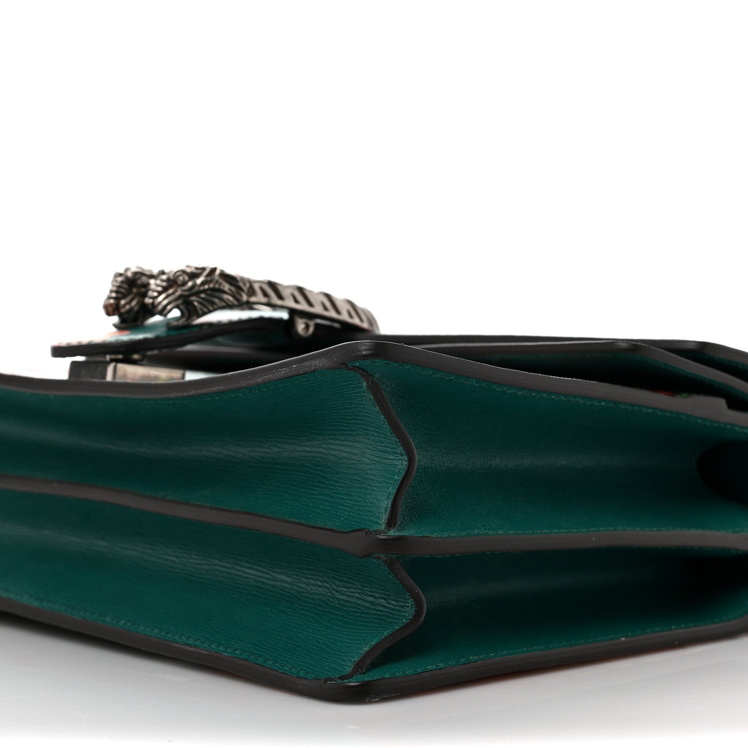 Gucci Calfskin Blooms Print Small Dionysus Shoulder Bag Bright Emerald Multicolor 10 of 10