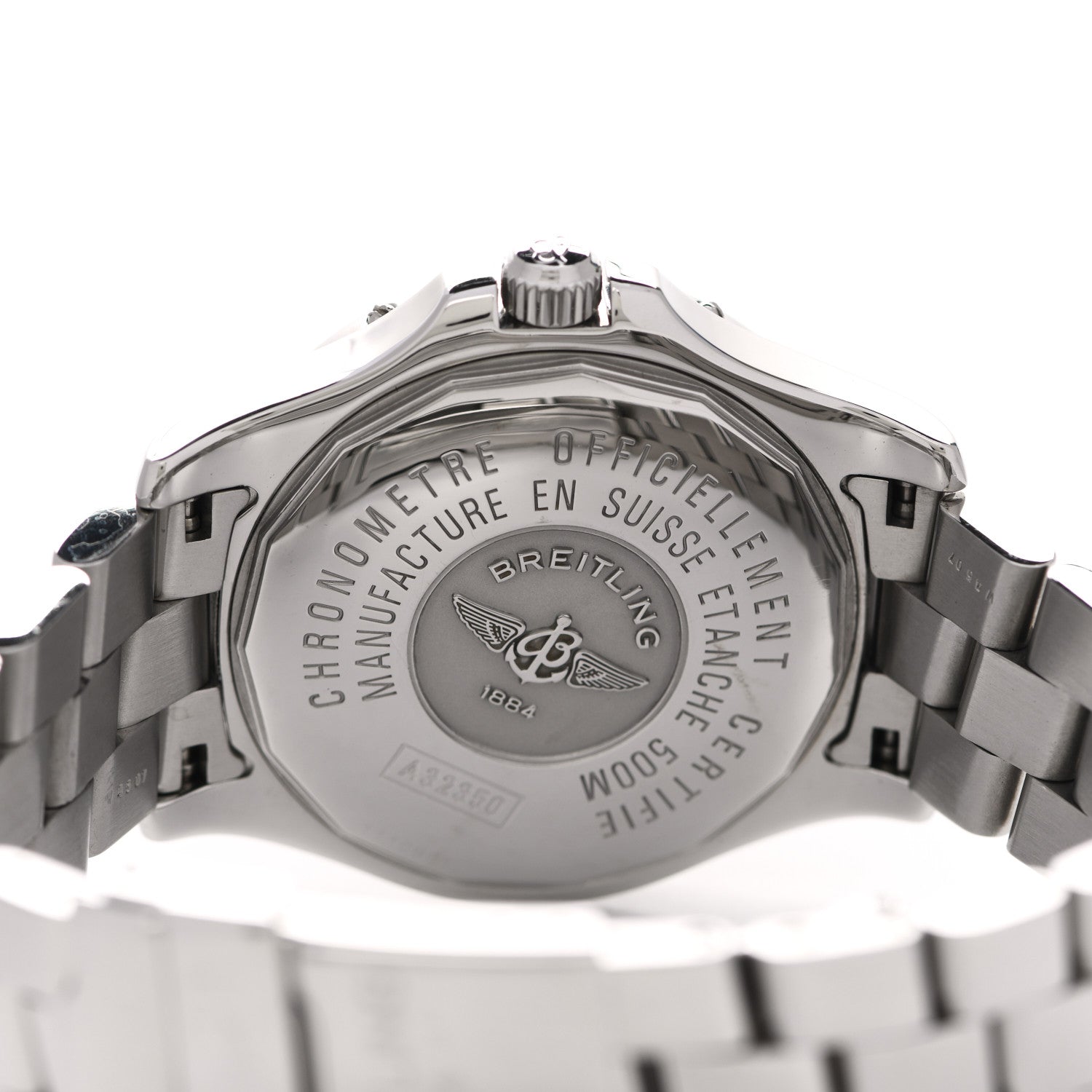 Breitling Stainless Steel 38mm Colt Chronometre Automatic Watch Blue A32350 4 of 4