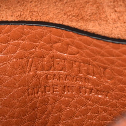 Valentino Garavani Grained Calfskin Small Rockstud Flap Pocket Camera Crossbody Bag Orange 6 of 6