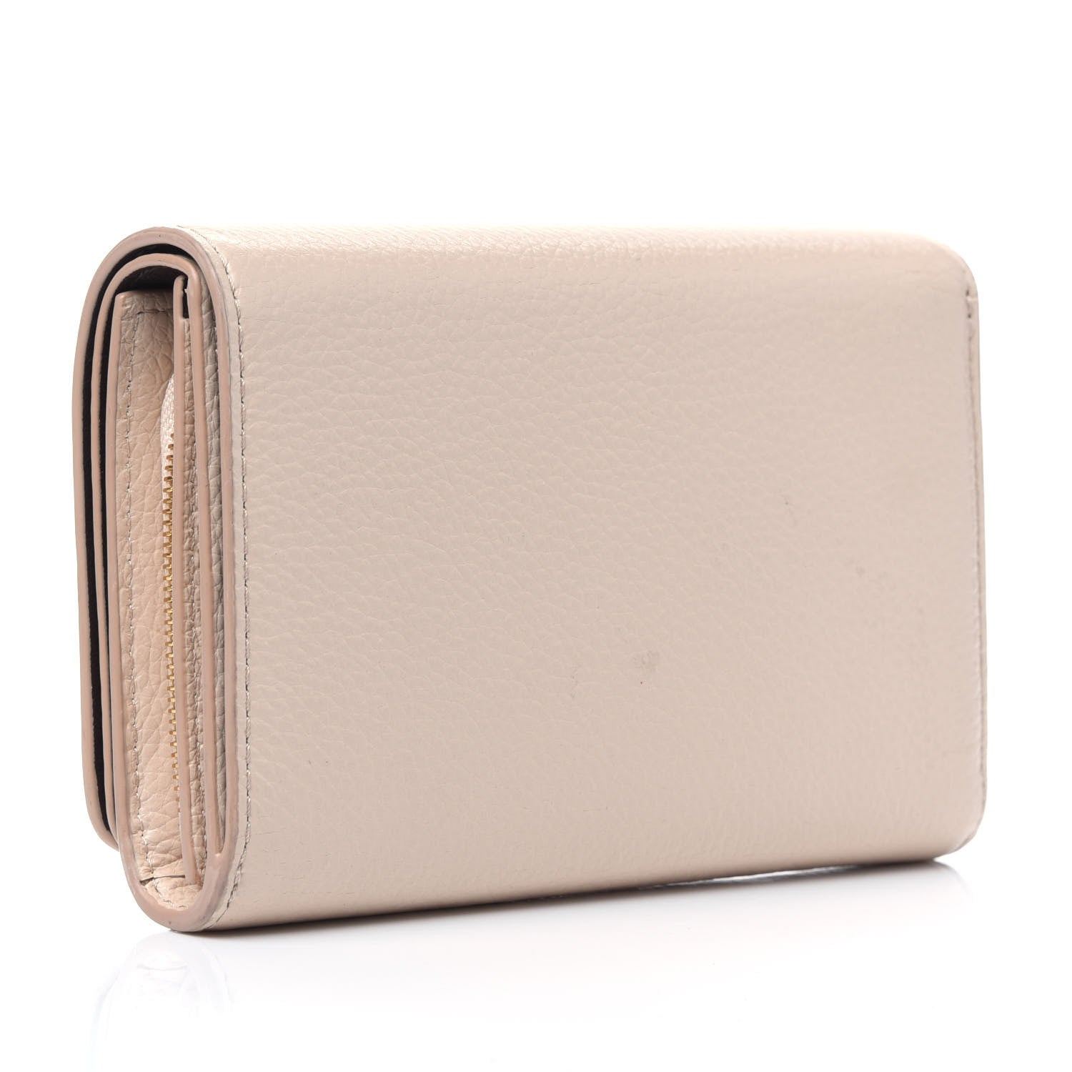 Mulberry Small Classic Grain Medium Plaque French Purse Wallet Rosewater 3 of 17