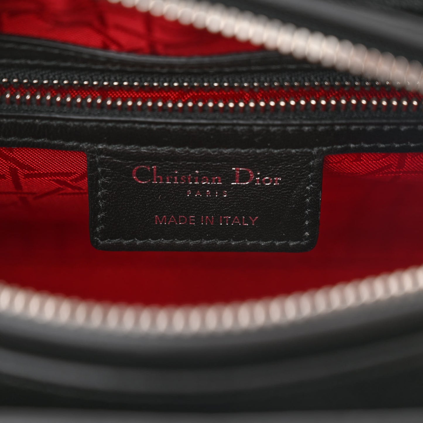 Lambskin Cannage Medium Lady Dior Black