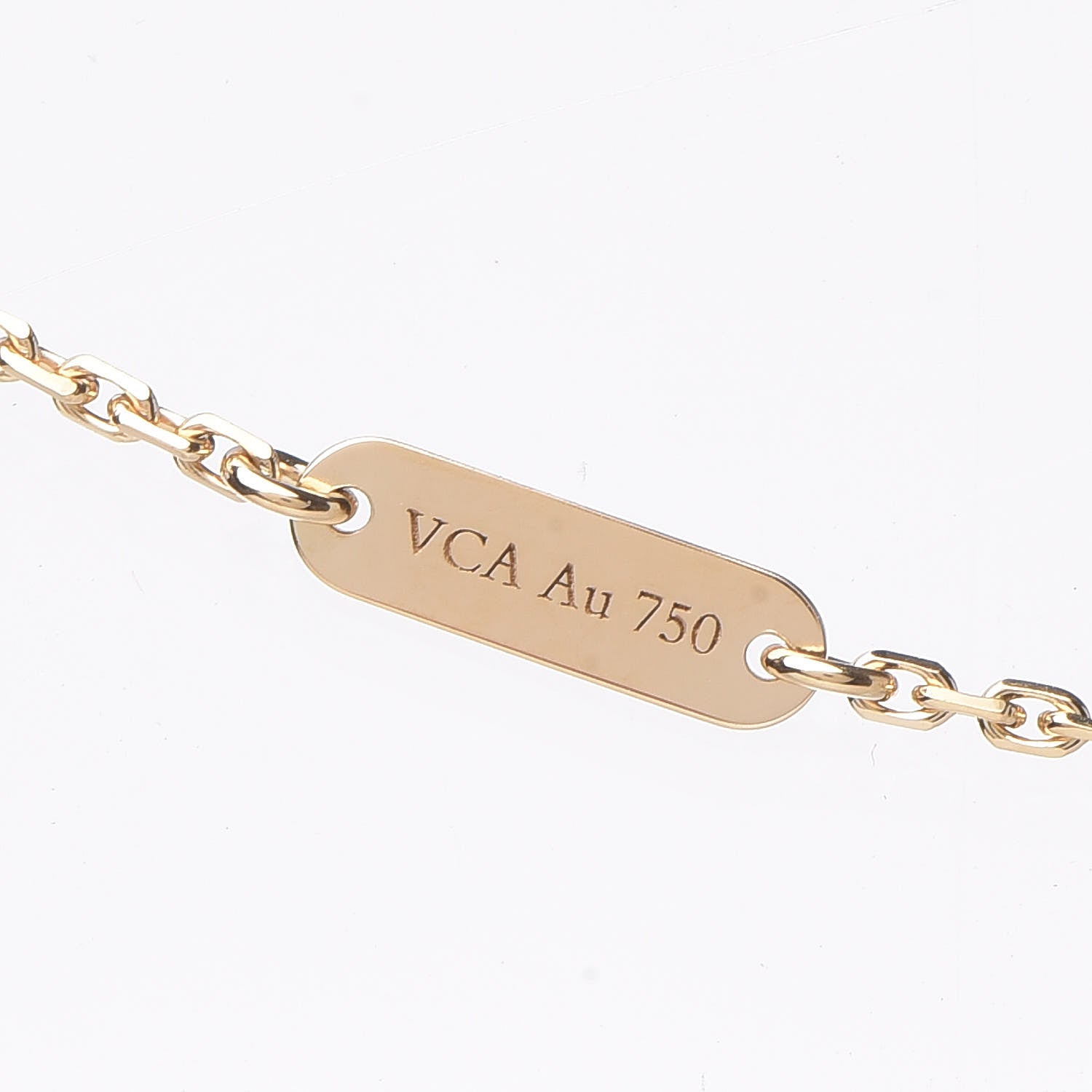 Van Cleef & Arpels 18K Yellow Gold Black Onyx Vintage Alhambra Pendant Necklace 5 of 8