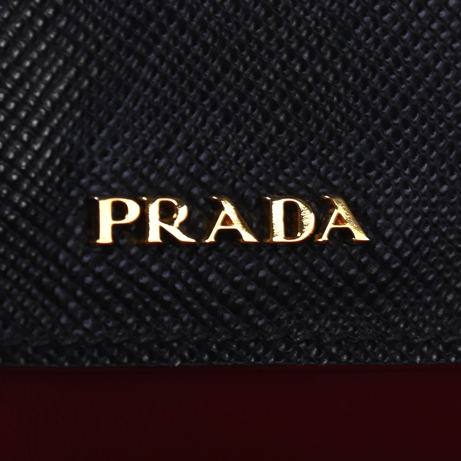 Prada Saffiano Cuir Medium Double Bag Black Fuoco 6 of 9