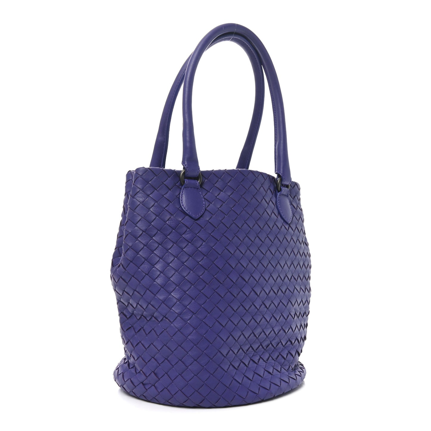 Nappa Intrecciato Bucket Bag Purple