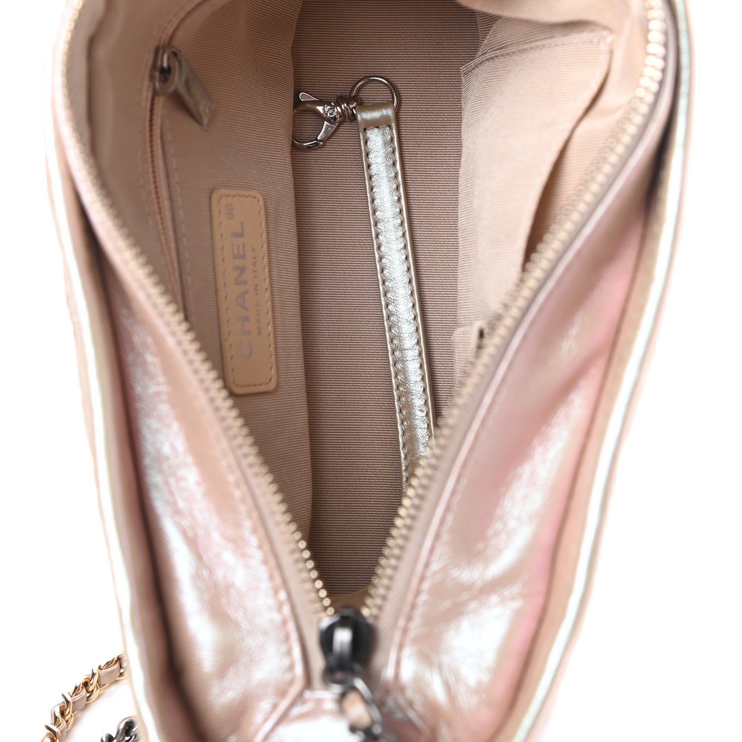 Chanel Iridescent Aged Calfskin Quilted Small Gabrielle Hobo Light Pink 5 of 11