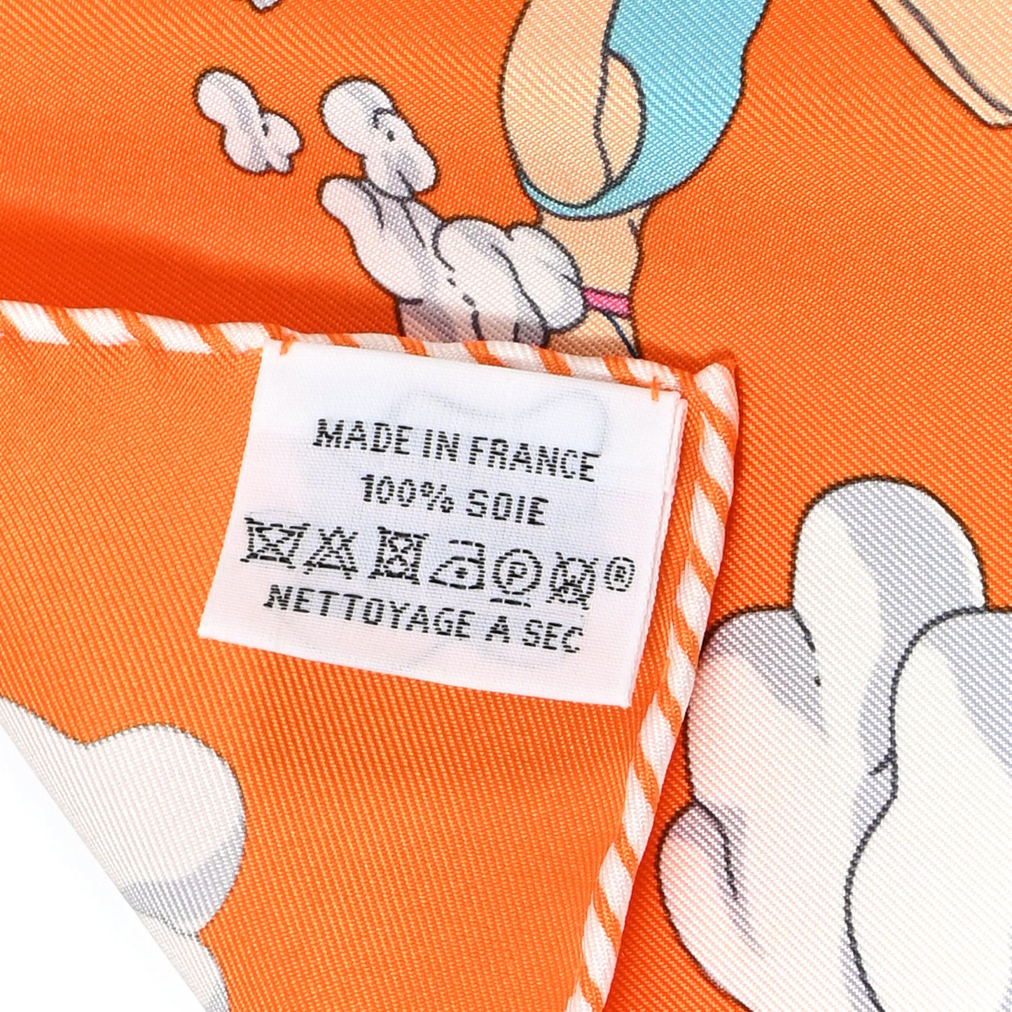 Silk Sur Mon Nuage Scarf 90 Orange Gris Clair Multicolore