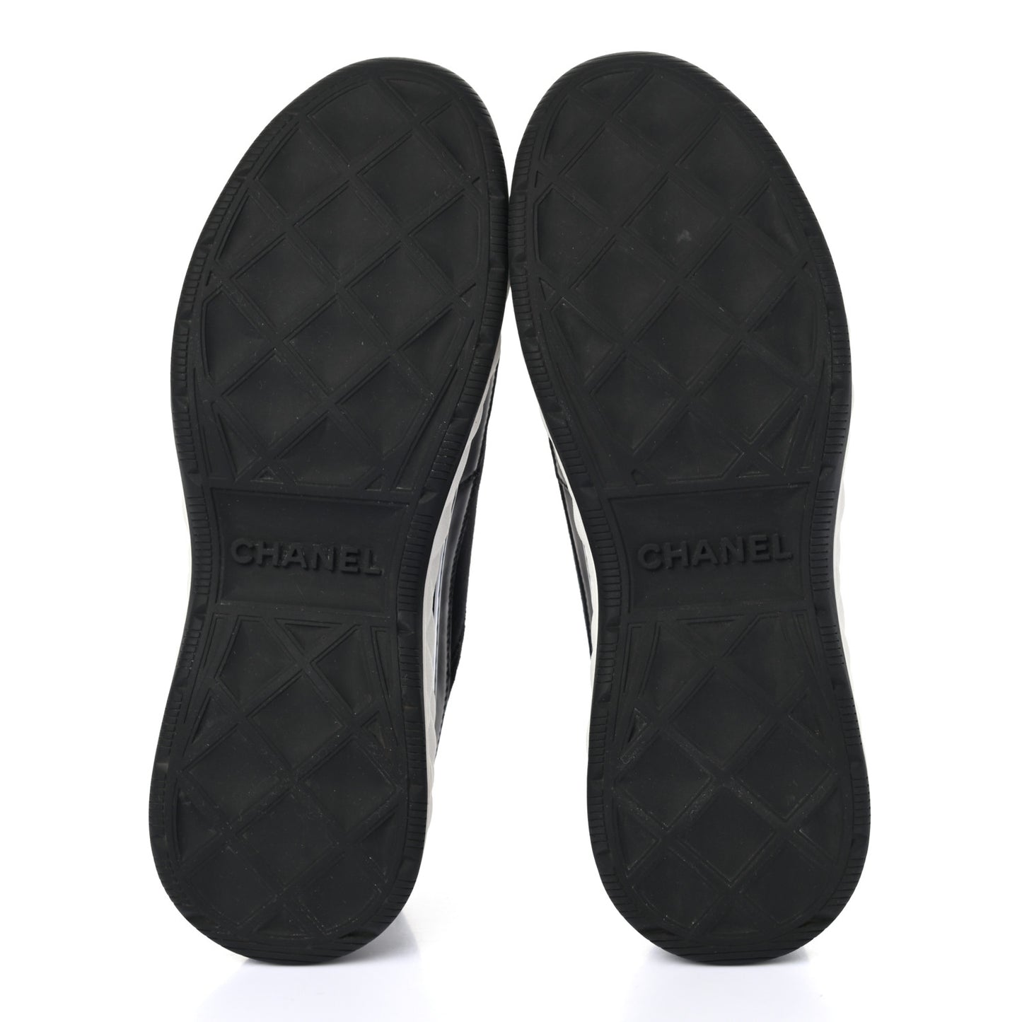 Velvet Calfskin Mixed Fibers CC Sneakers 39.5 Black