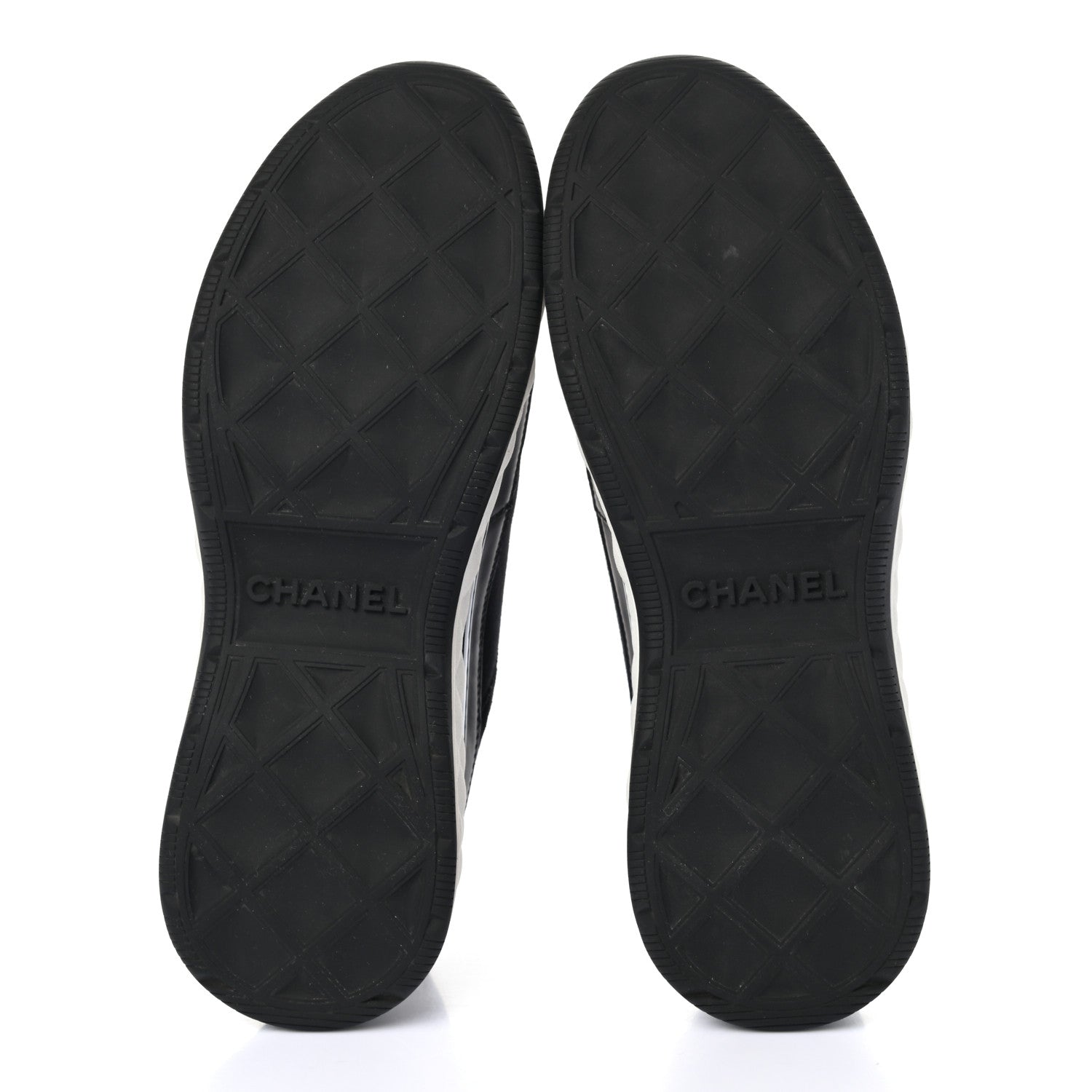 Chanel Velvet Calfskin Mixed Fibers CC Sneakers 39.5 Black 5 of 8