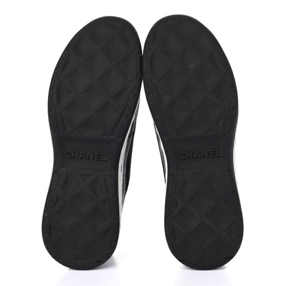Chanel Velvet Calfskin Mixed Fibers CC Sneakers 39.5 Black 5 of 8