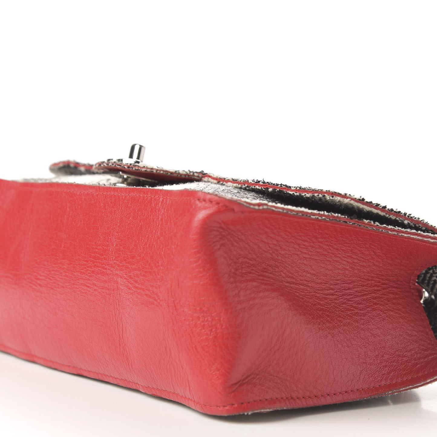 Tweed Jumbo Single Flap Ecru Red