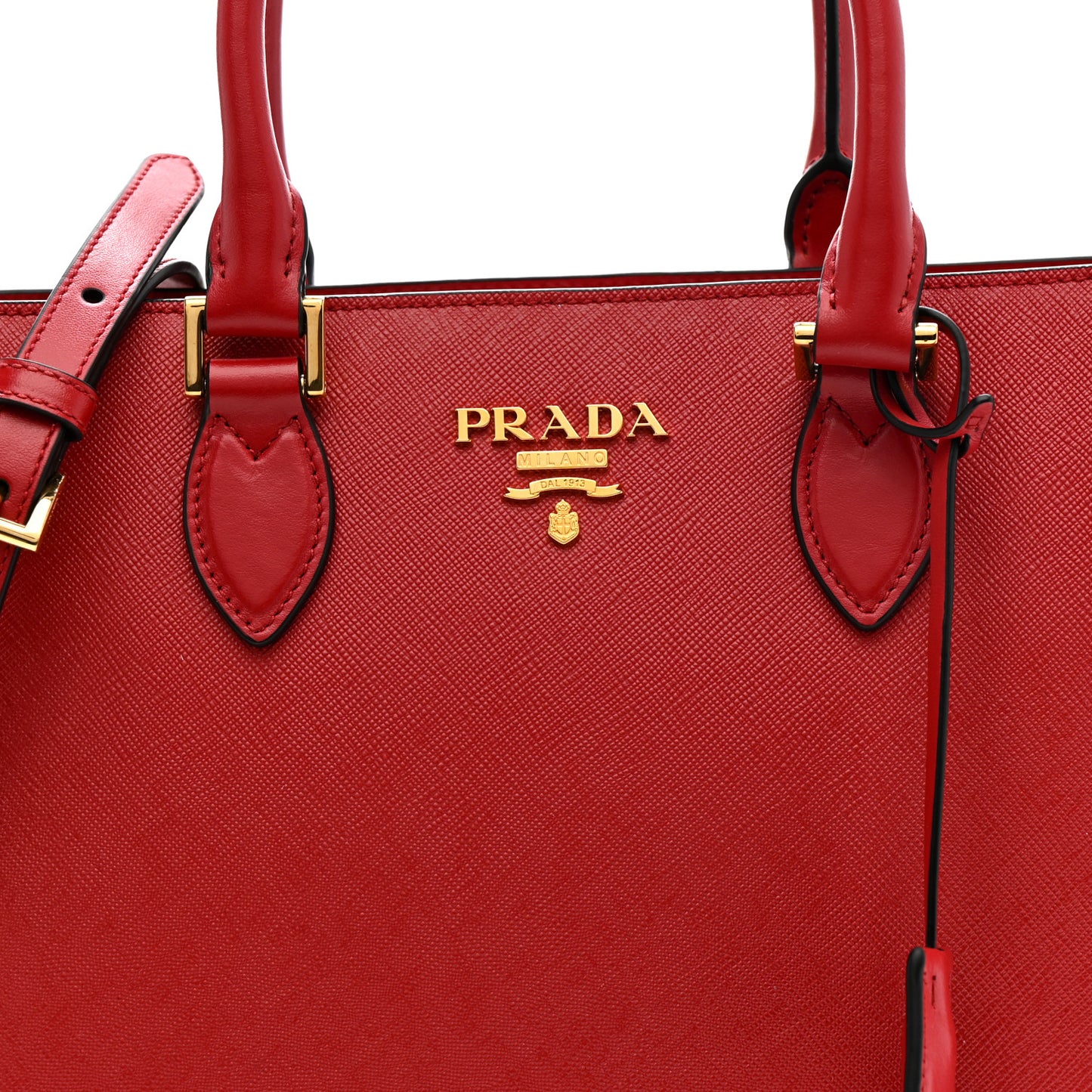 Saffiano Soft Calfskin Tote Fuoco