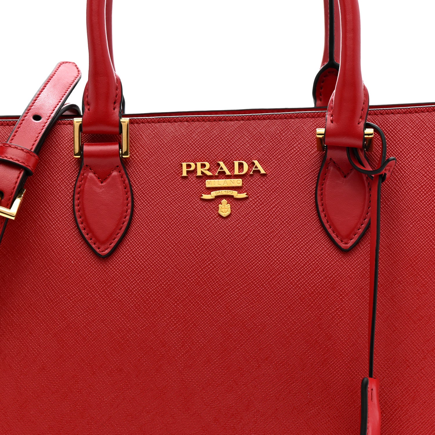 Prada Saffiano Soft Calfskin Tote Fuoco 8 of 12
