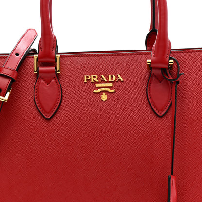 Prada Saffiano Soft Calfskin Tote Fuoco 8 of 12