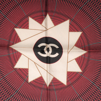 Chanel Silk Spiro Scarf Bordeaux 6 of 10