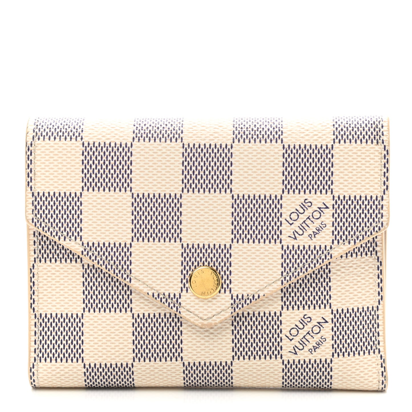 Damier Azur Victorine Wallet Rose Ballerine