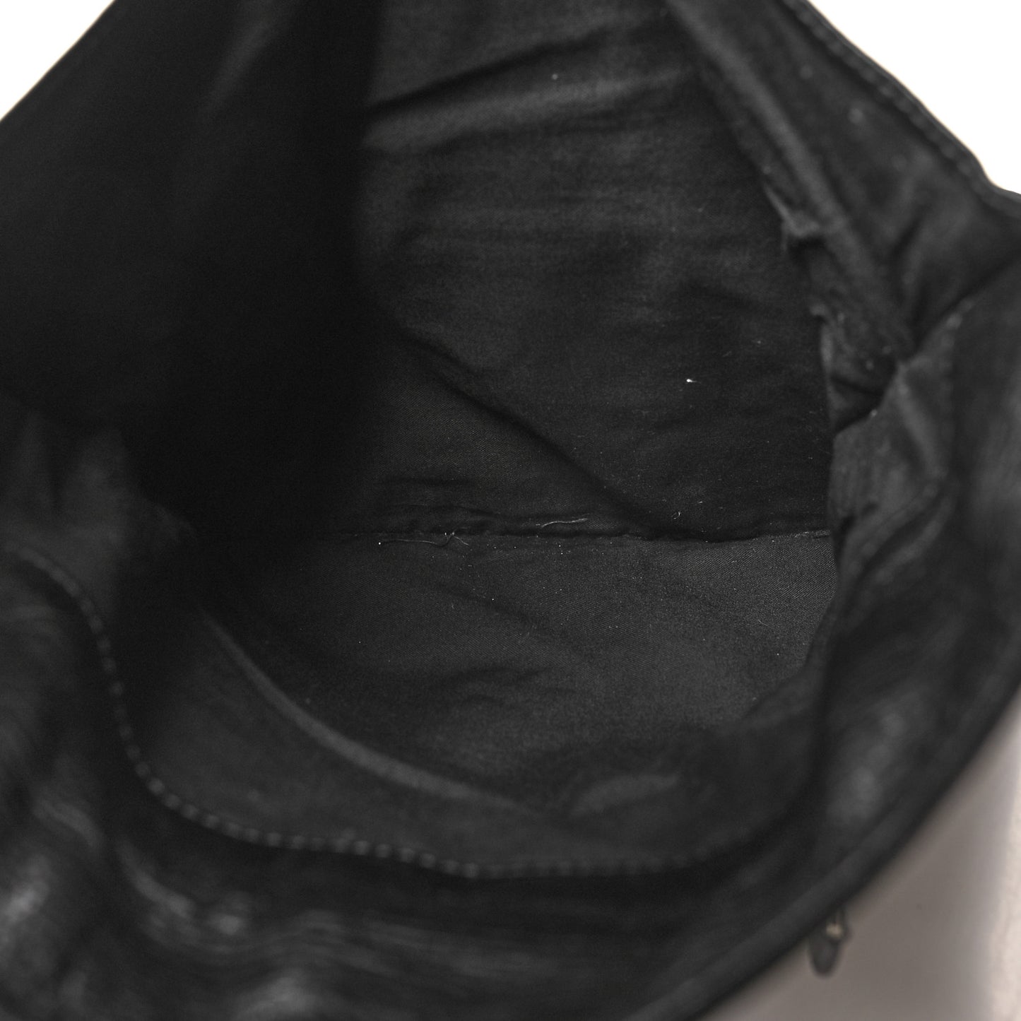 Agneau Giant 12 Silver Hardware Envelope Strap Clutch Black