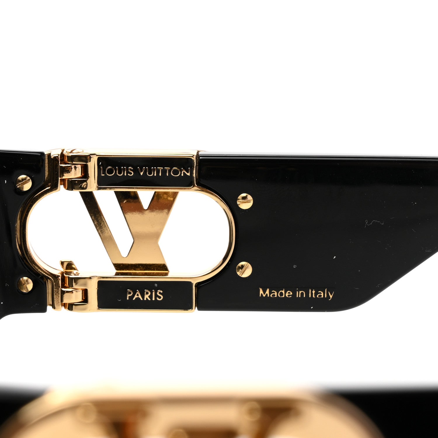 Louis Vuitton Acetate LV Link Square Sunglasses Z1478E Black 6 of 7