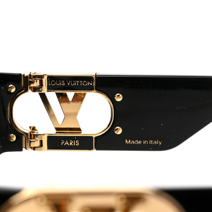 Louis Vuitton Acetate LV Link Square Sunglasses Z1478E Black 6 of 7