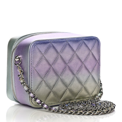 Chanel Metallic Gradient Calfskin Quilted Camera Case Blue Yellow Purple 4 of 16