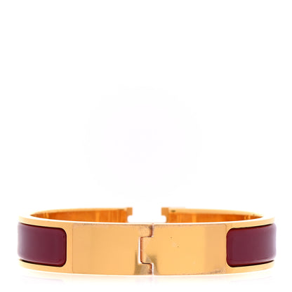 Hermes Enamel Narrow Clic Clac H Bracelet PM Rouge De Chine 3 of 5