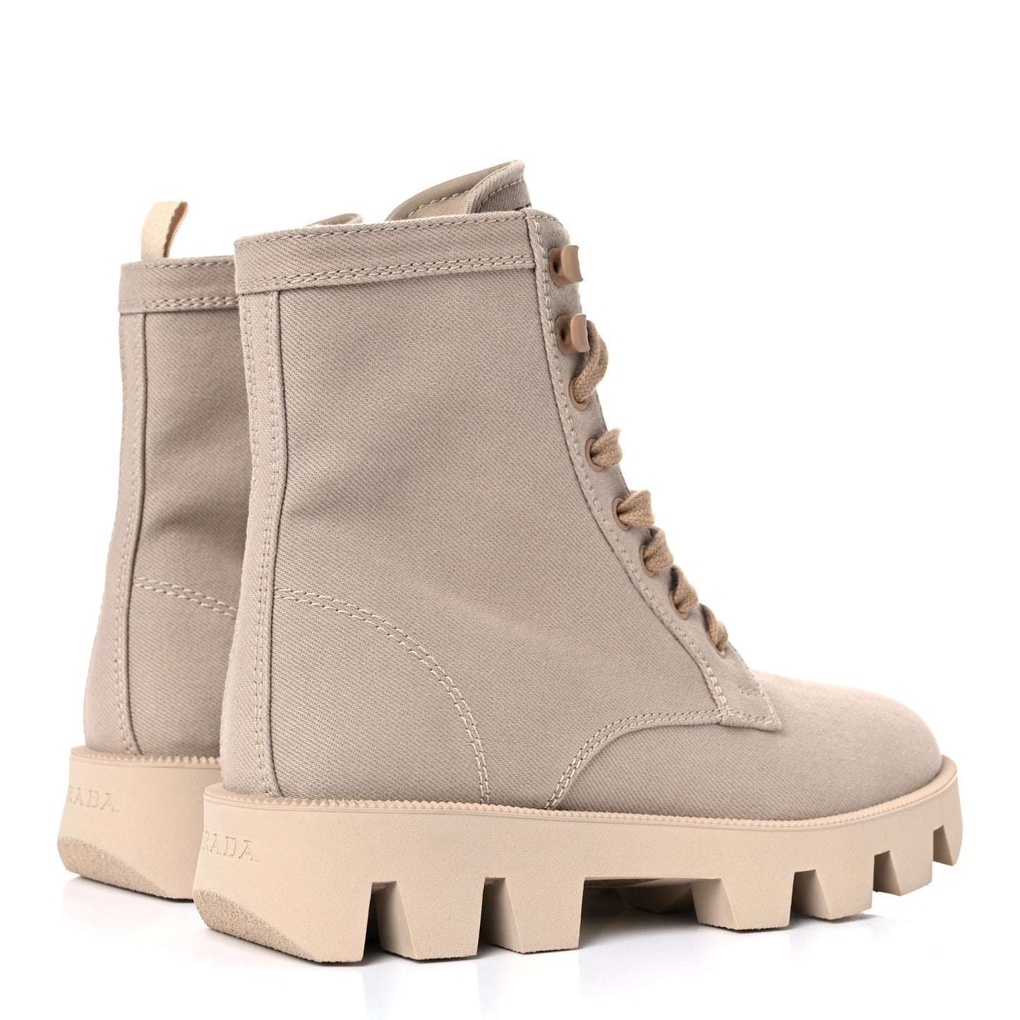 Washed Denim Rocksand 45mm Combat Boots 36.5 Corda